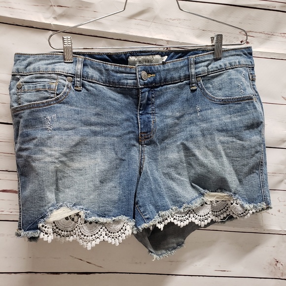 size 16 denim shorts